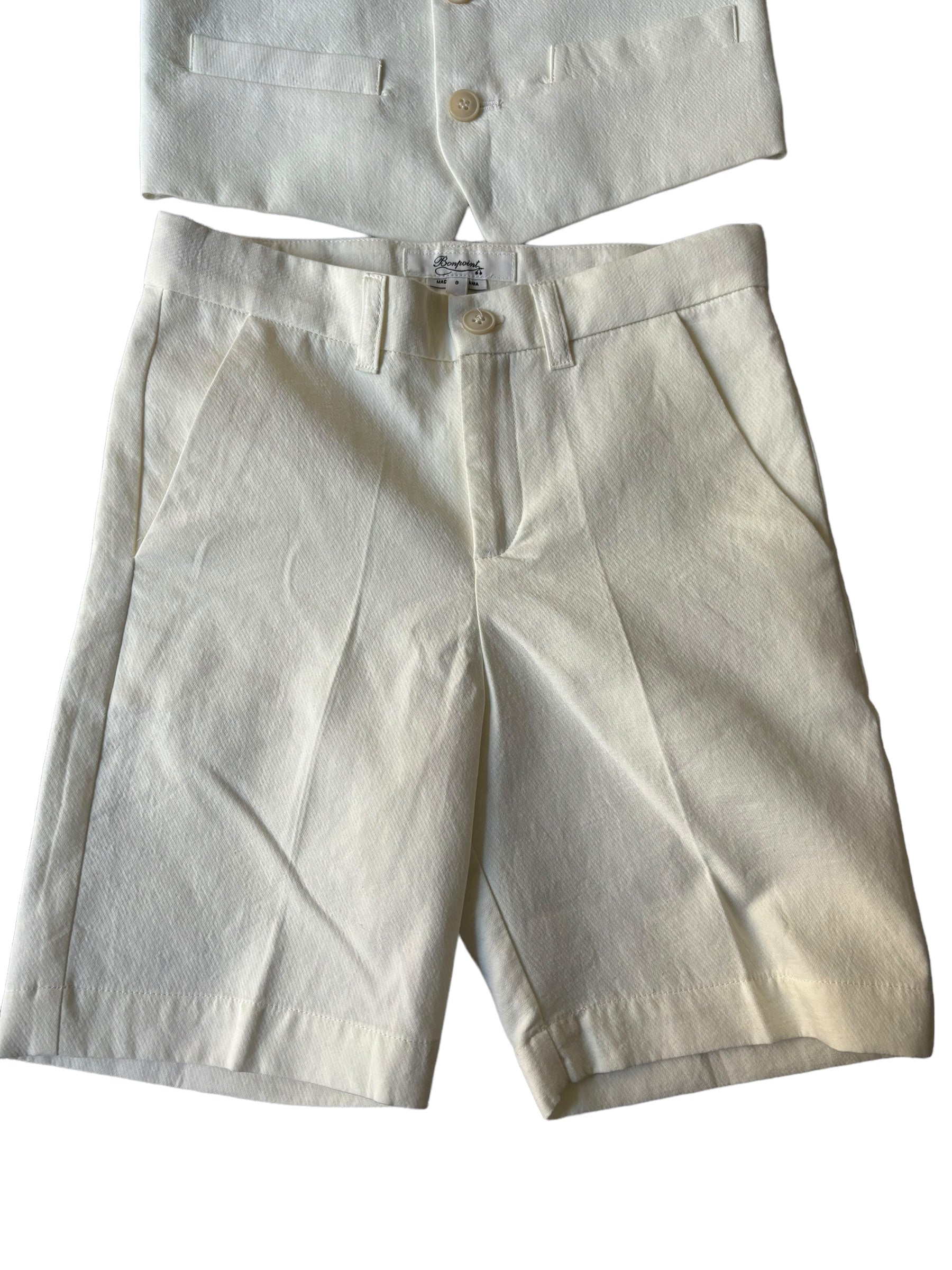 Costume 3 pièces Bonpoint blanc lait 8 ans