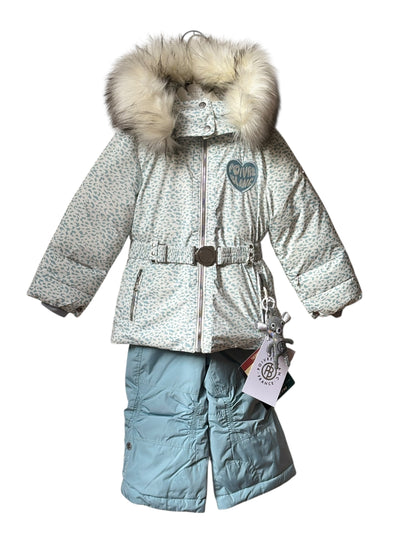 Combinaison de ski Poivre Blanc Jaguar Blue,  2 ans avec legging et t-shirt