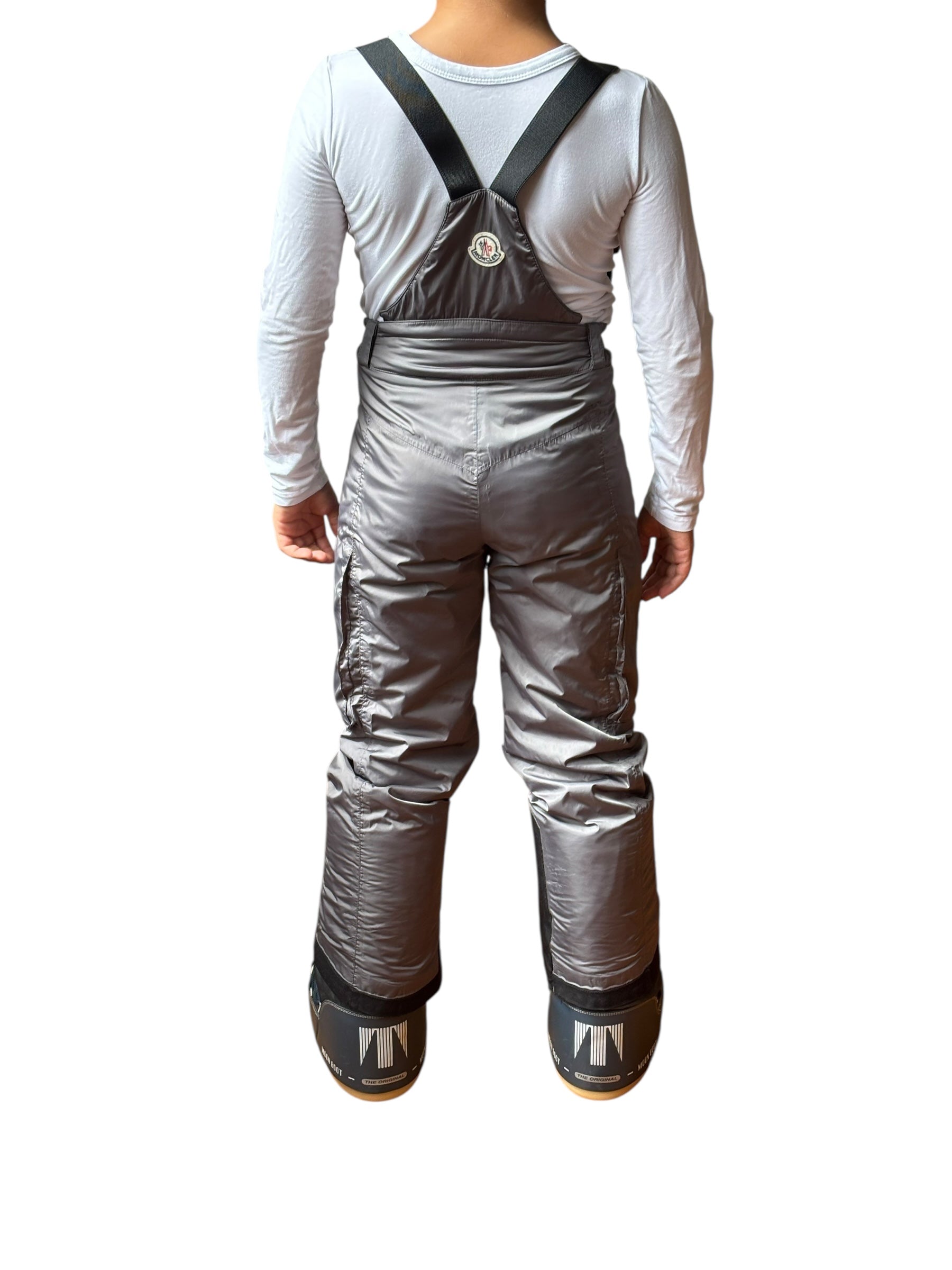 Ensemble ski gris argent Moncler 8 ans