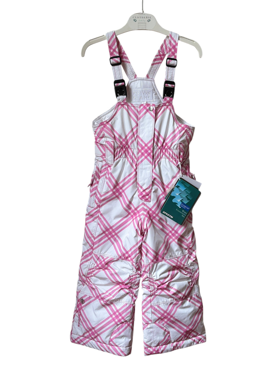 Salopette Poivre Blanc blanc/rose 4 ans