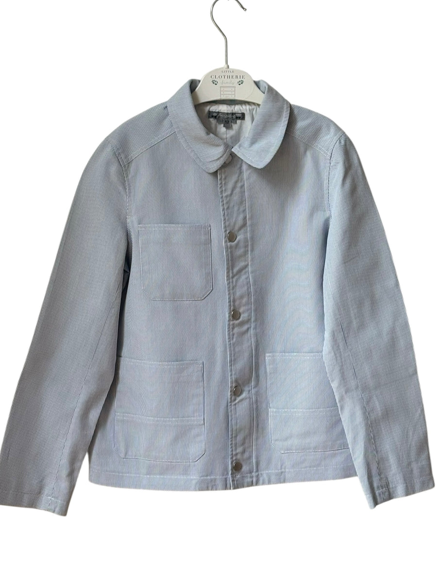 Veste Blouson Bonpoint 12 ans rayée bleu et blanche