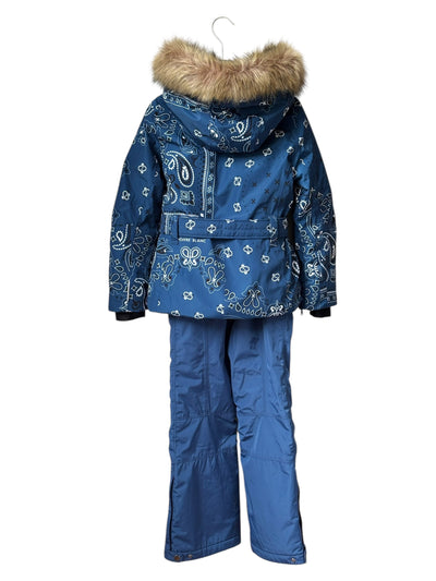 Ensemble ski fille Poivre Blanc bleu motif Bandana 8 ans