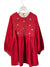 Haut BONJOUR velours rouge 12 ans