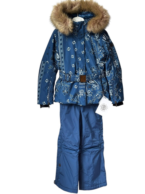 Ensemble ski fille Poivre Blanc bleu motif Bandana 8 ans