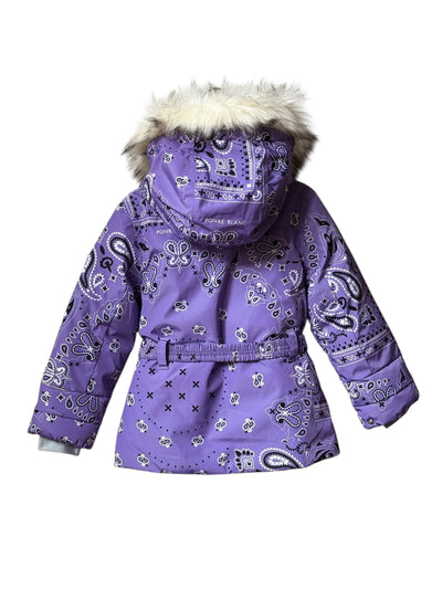 Veste ski Poivre Blanc mauve motifs PAISLEY 4 ans