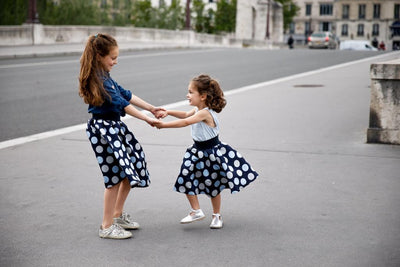 DUO Mère-Fille jupe "Piccolo made in Italy" taille 38/40 + 4, ou 8 ans au choix