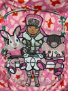 Combinaison rose motifs ski Poivre Blanc 2 ans