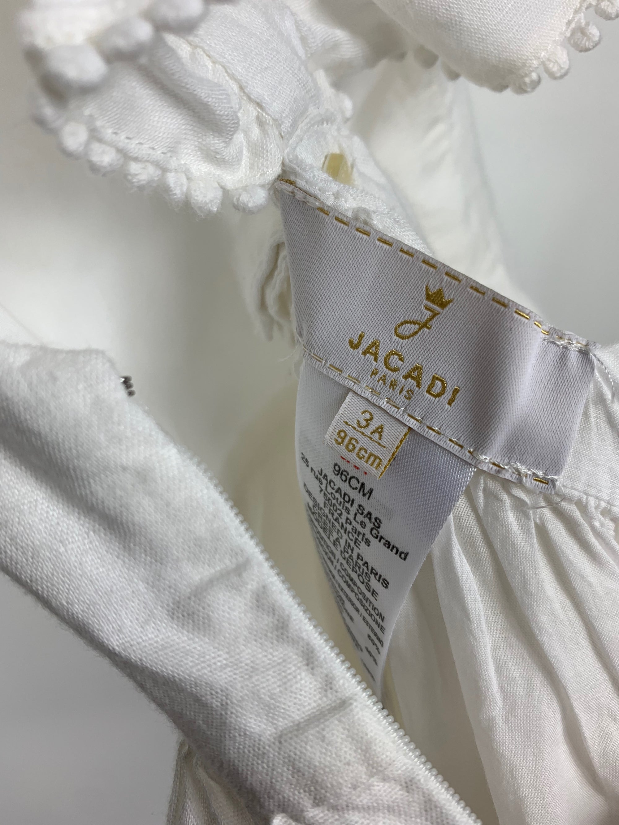 Robe Jacadi Cérémonie 3 ans