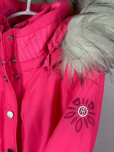 Combinaison ski fushia Poivre Blanc 4 ans