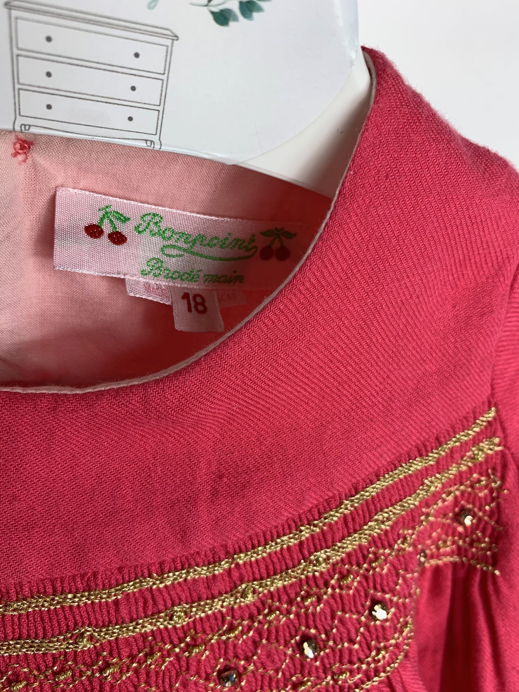 Robe Bonpoint à smocks 18 mois