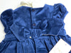 Robe KIDIWI à smocks velours bleu roi 12 mois