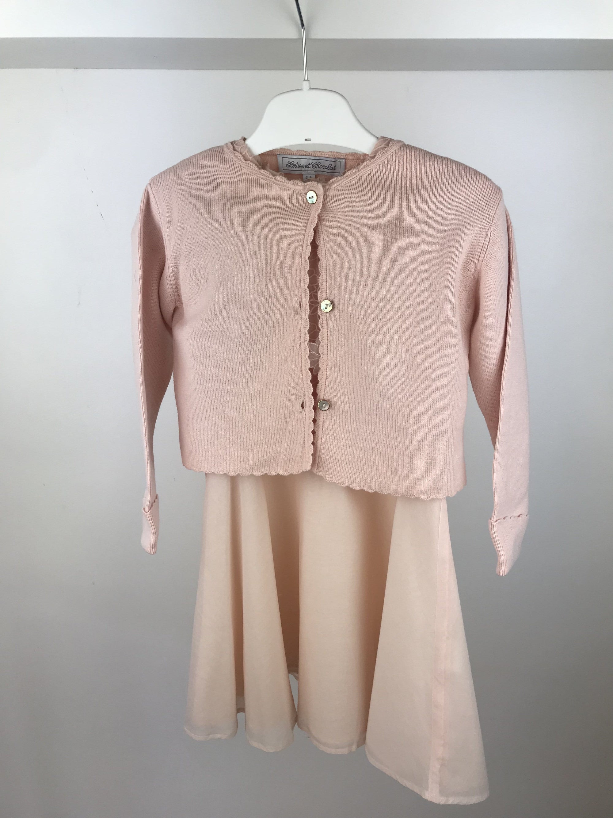 Robe Tartine et Chocolat Cérémonie et son cardigan 6 ans