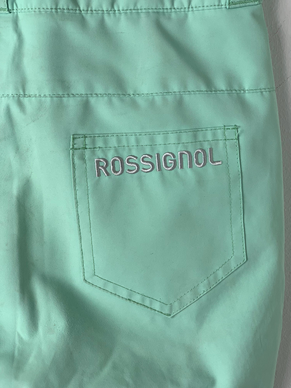 Pantalon ski bleu Rossignol vert d'eau 10 ans