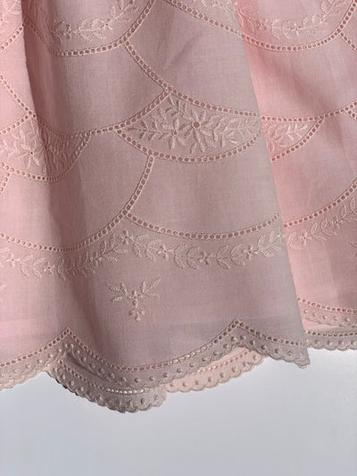 Robe Tartine et Chocolat rose pale voile brodé 6 mois