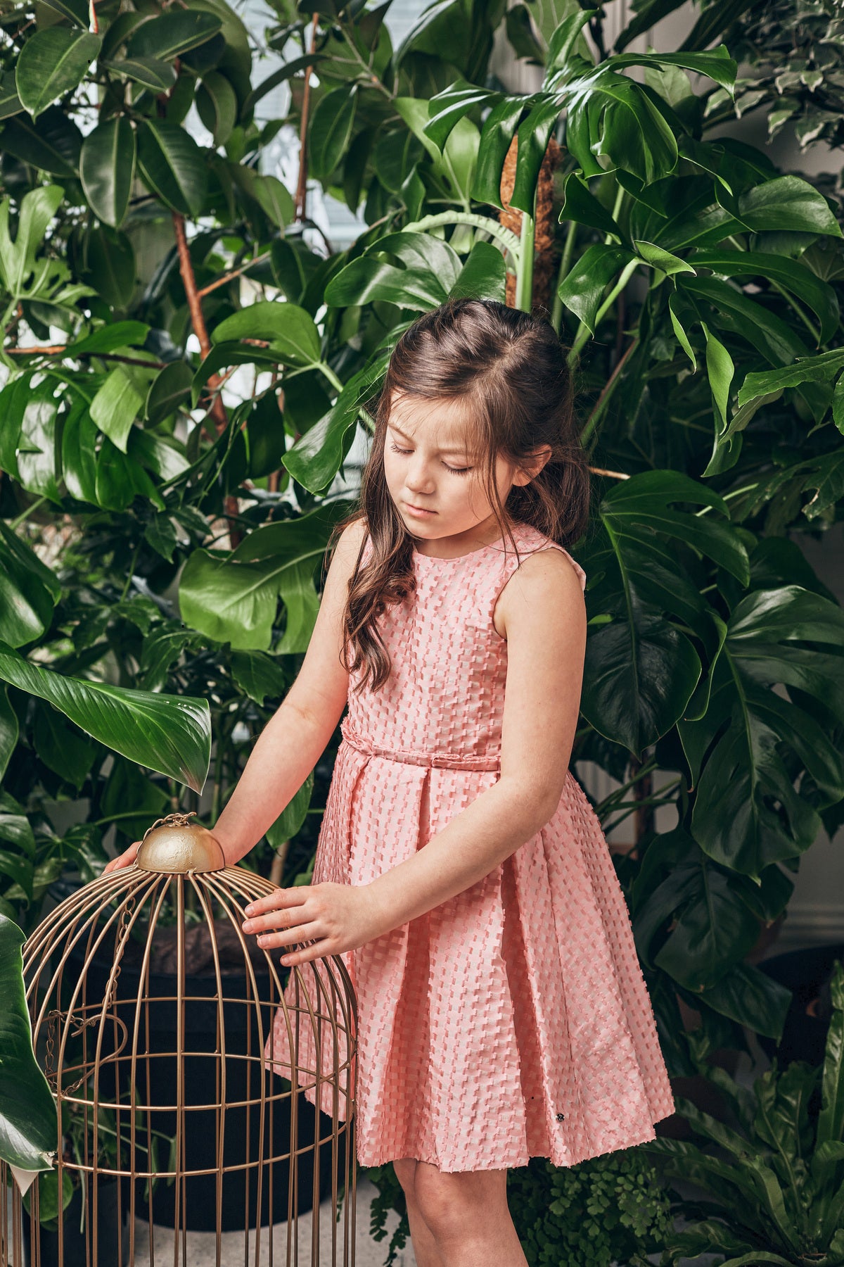 Robe Tartine et Chocolat rose nude jacquard 3 ans