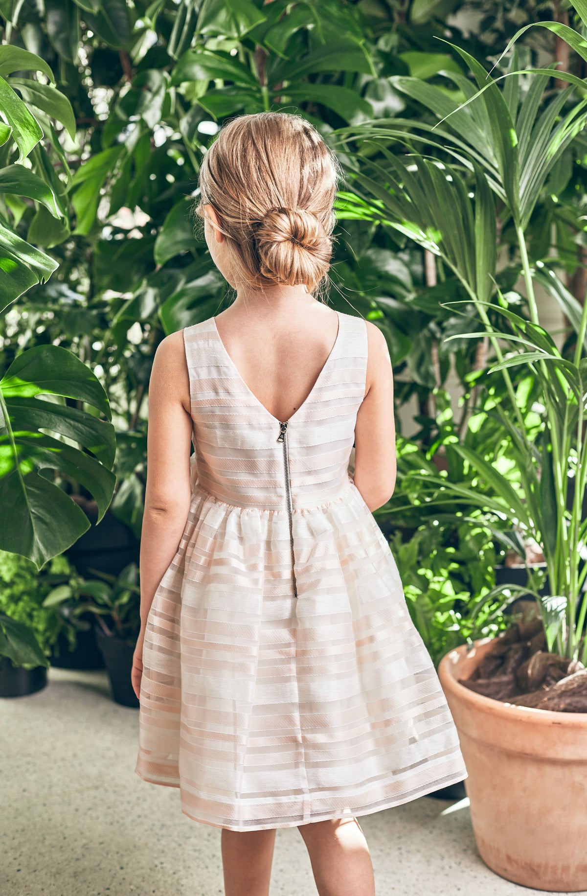 Robe Tartine et Chocolat rose craie rayures roses 5 ans