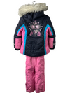 Ensemble ski Poivre Blanc Bleu marine & rose 6 ans