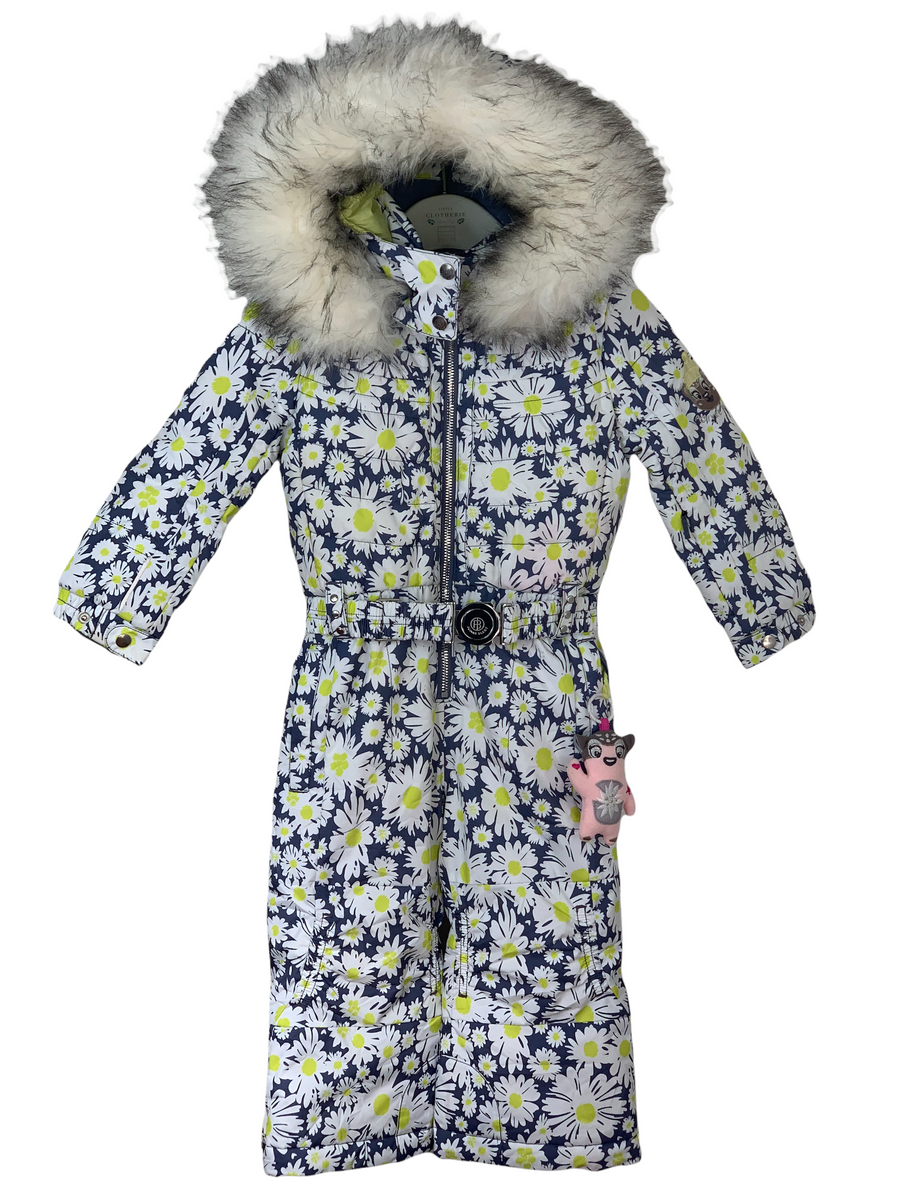 Combinaison marguerites ski Poivre Blanc 2 ans