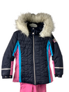 Ensemble ski Poivre Blanc Bleu marine & rose 6 ans