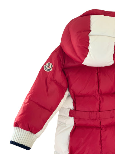 Combinaison ski Moncler rouge et blanche 2 ans