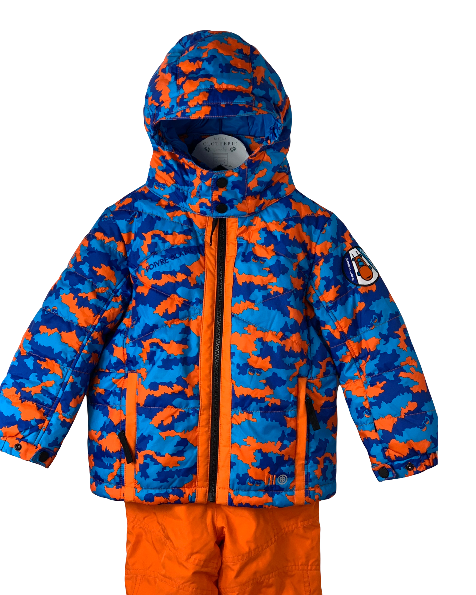 Ensemble ski Poivre Blanc orange/bleu 4 ans