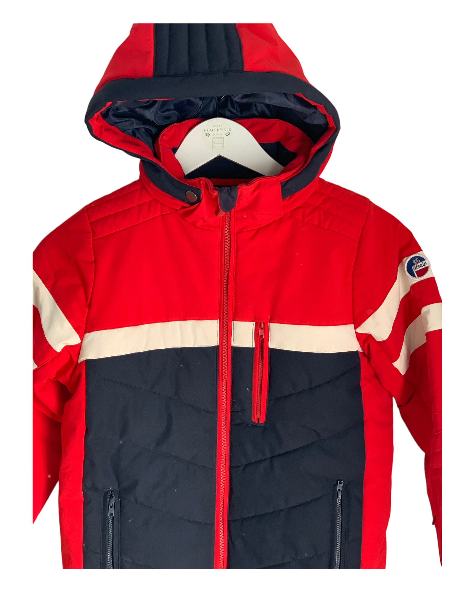 Veste ski Fusalp 10 ans marine/rouge