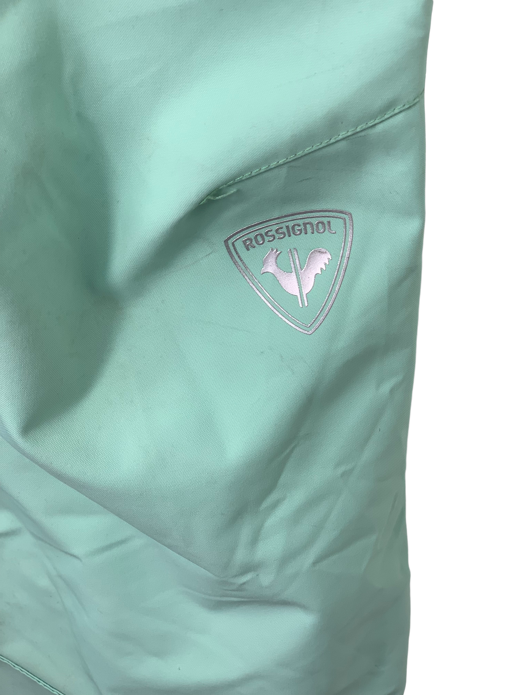 Pantalon ski bleu Rossignol vert d'eau 10 ans