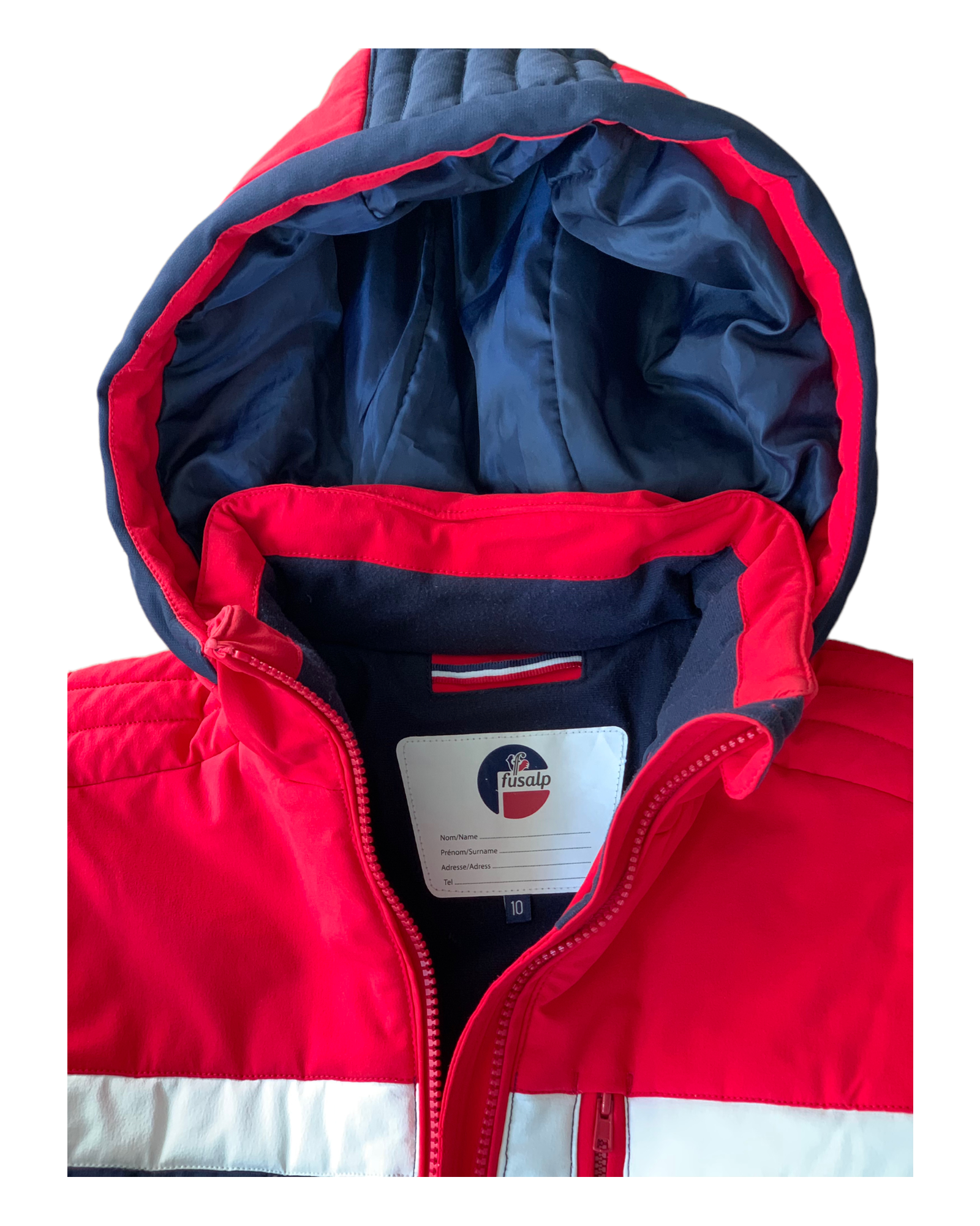 Veste ski Fusalp 10 ans marine/rouge