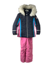 Ensemble ski Poivre Blanc Bleu marine & rose 6 ans