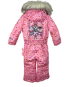 Combinaison rose motifs ski Poivre Blanc 2 ans