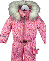 Combinaison rose motifs ski Poivre Blanc 2 ans