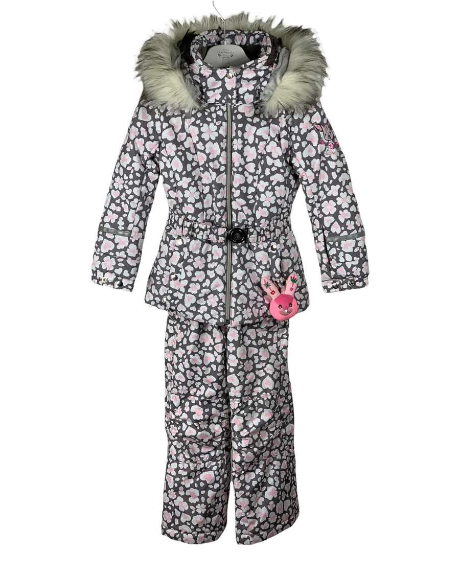 Ensemble ski Poivre Blanc gris/rose 6 ans