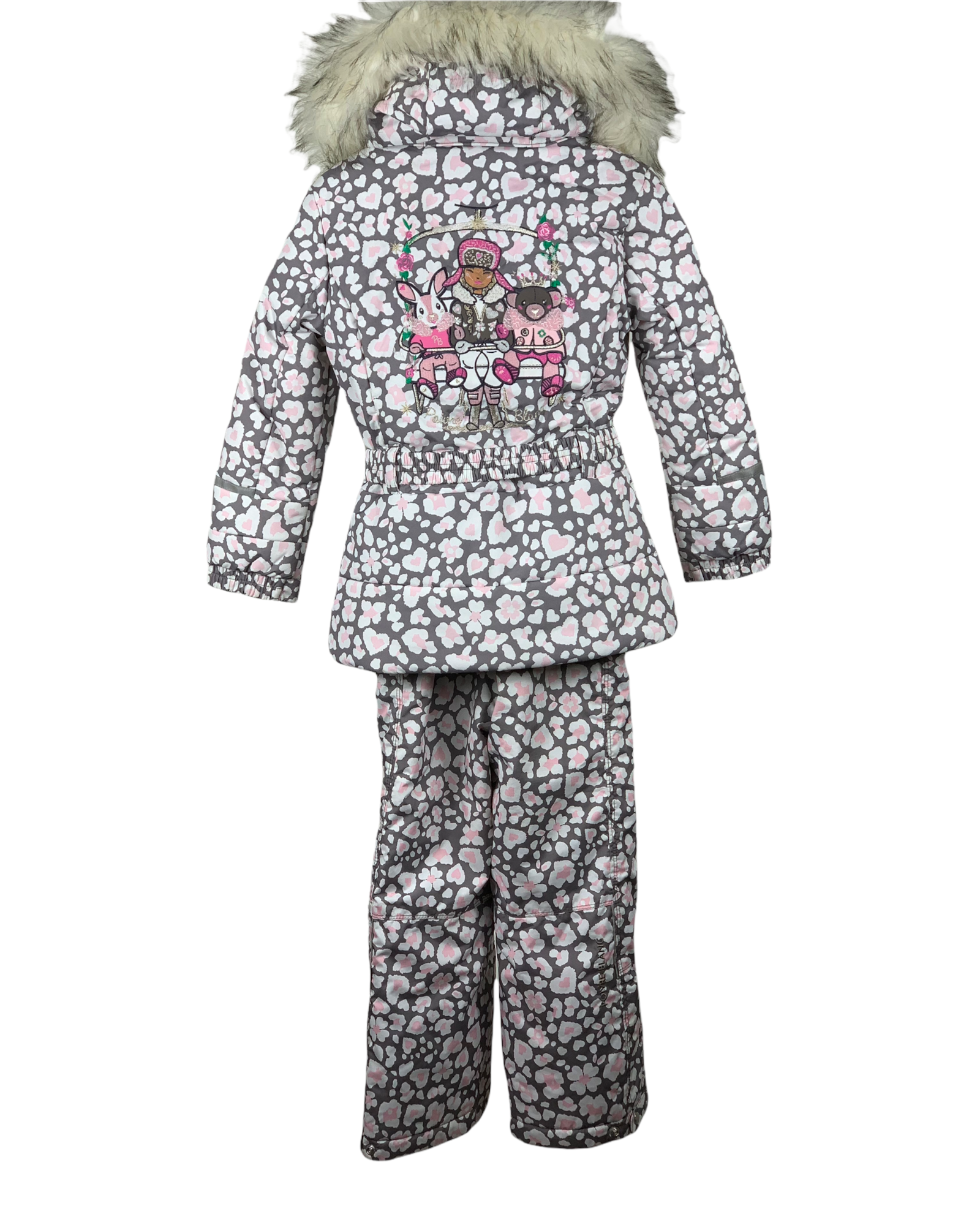 Ensemble ski Poivre Blanc gris/rose 6 ans