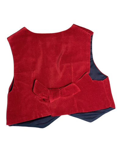 Gilet de Cérémonie Garçon velours rouge KIDIWI 2 ans