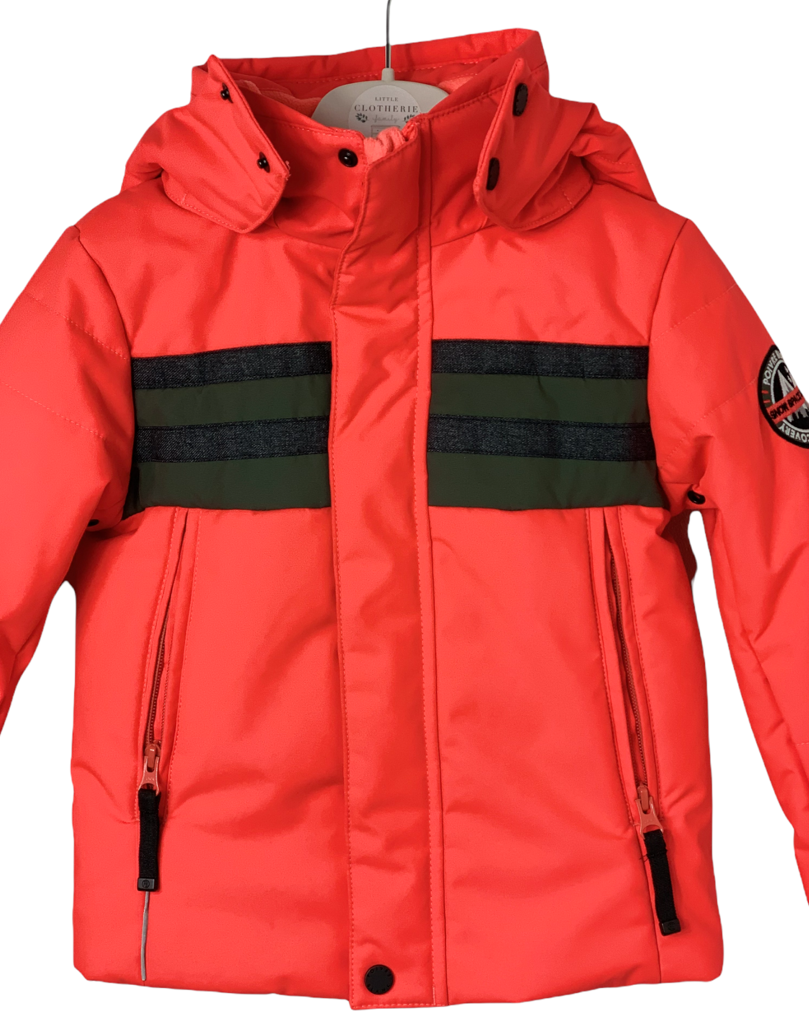 Veste ski Orange foncé Poivre Blanc 4 ans