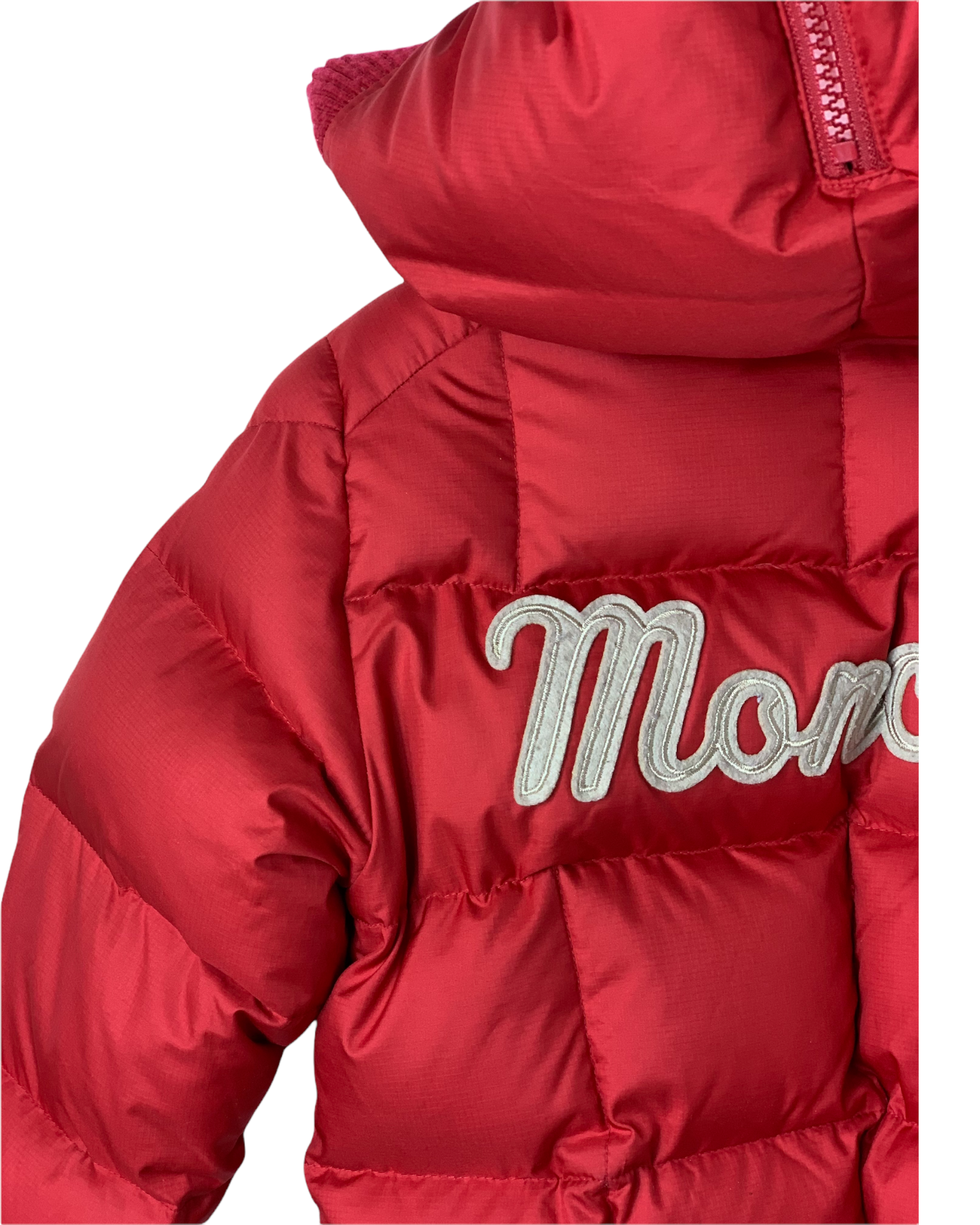 Veste ski Moncler rouge 3 ans