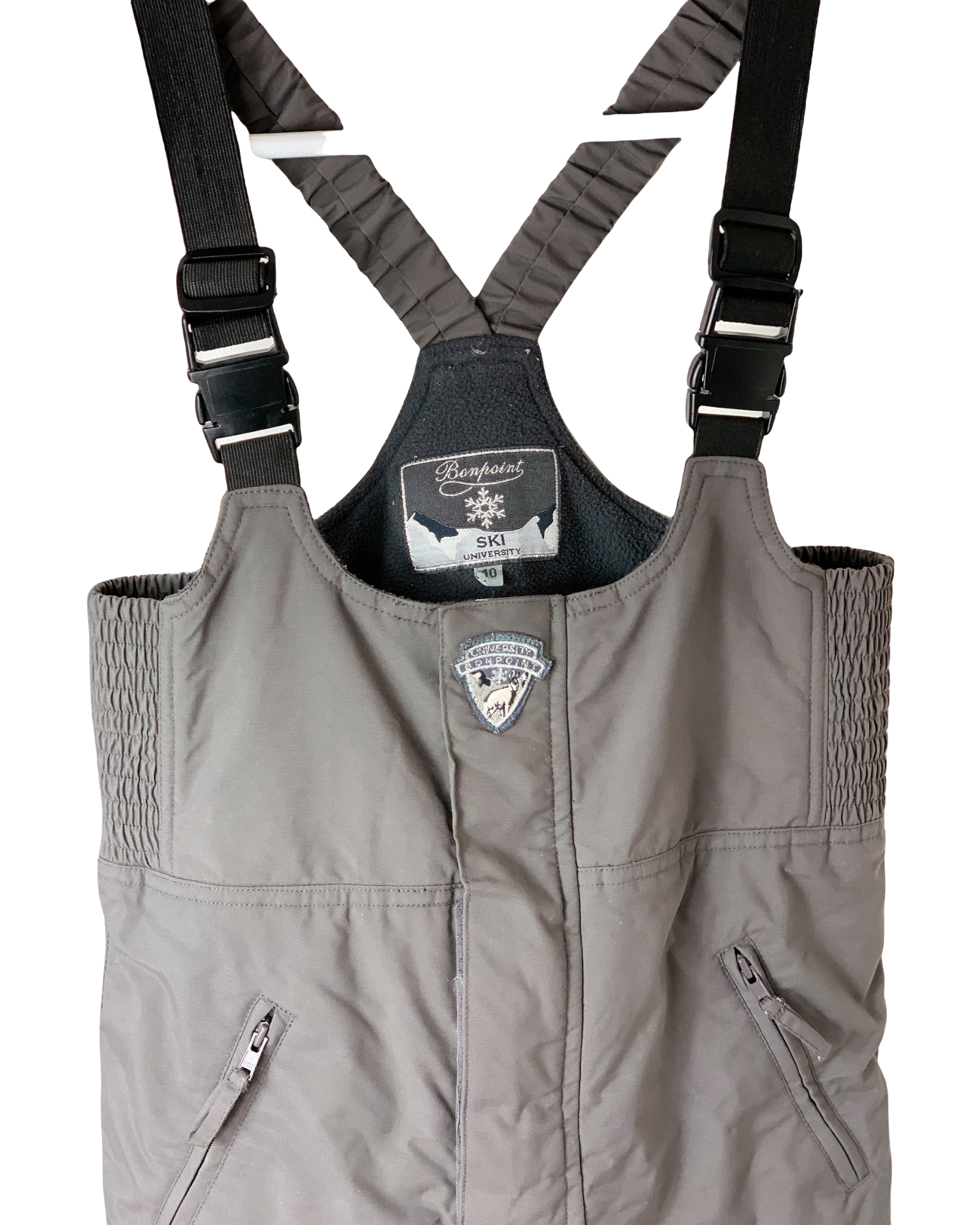 Salopette ski Bonpoint grise 10 ans