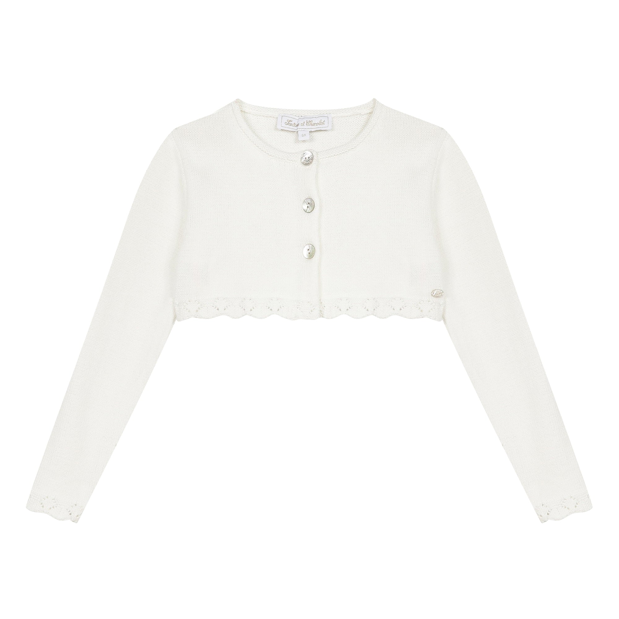 Cardigan Tartine et Chocolat craie tricot 2 ans