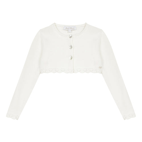 Cardigan Tartine et Chocolat craie tricot 2 ans