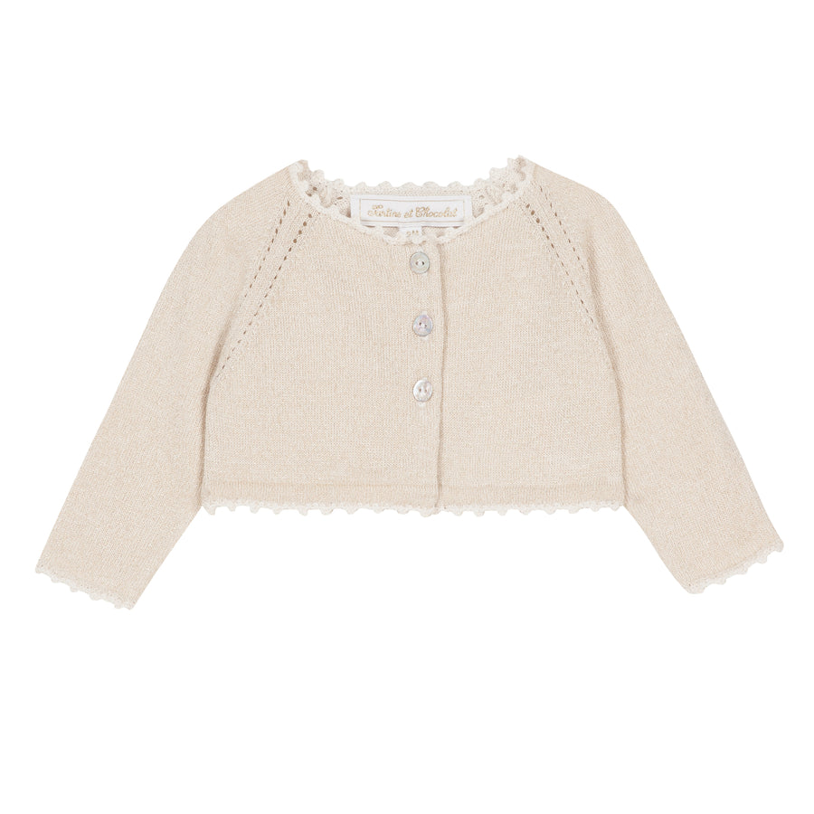 Cardigan Tartine et Chocolat doré 3 ans