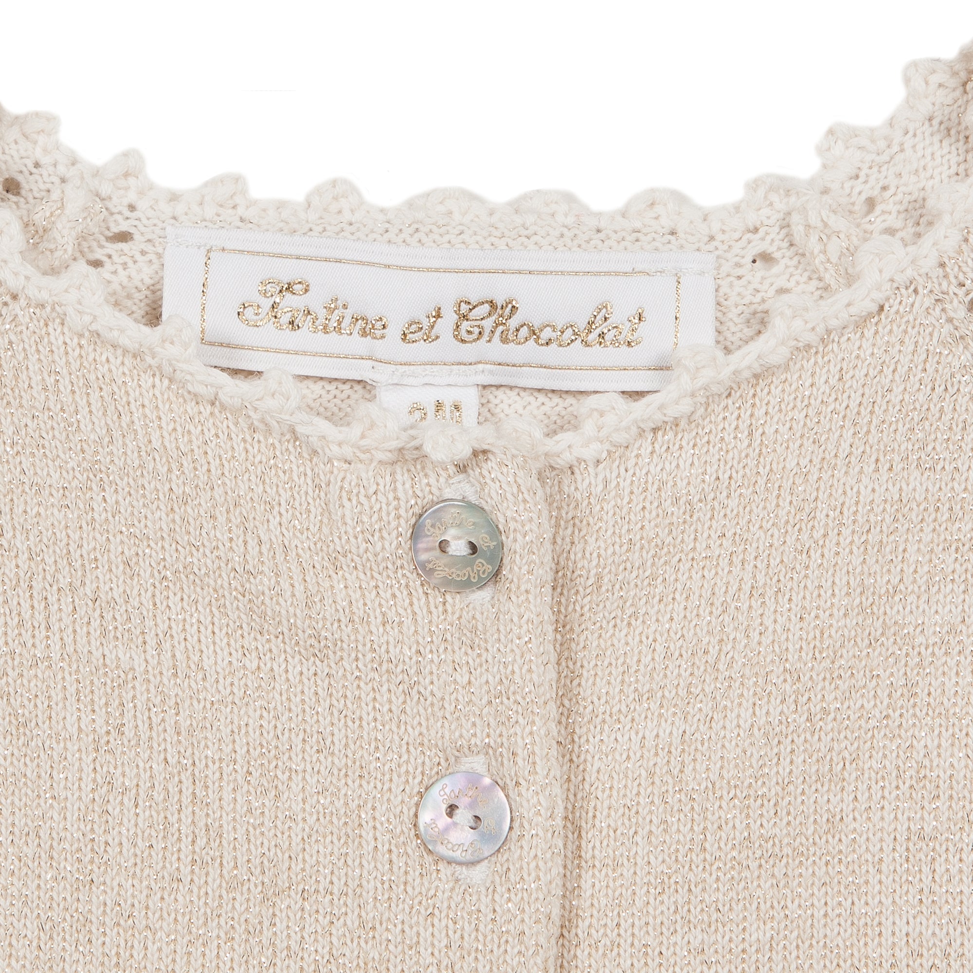 Cardigan Tartine et Chocolat doré 9M