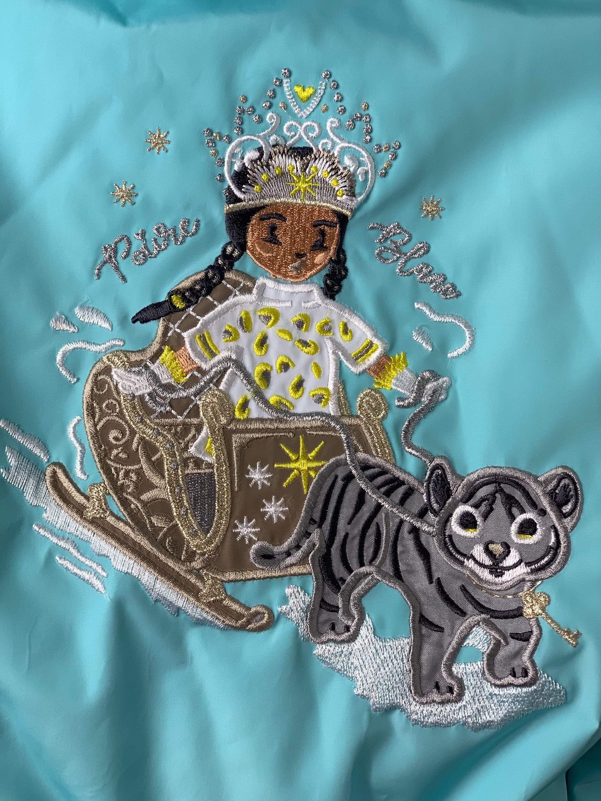 Ensemble ski Poivre Blanc bleu ciel turquoise 6 ans