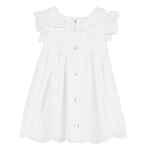 Robe Tartine et Chocolat blanche voile brodé 6 mois