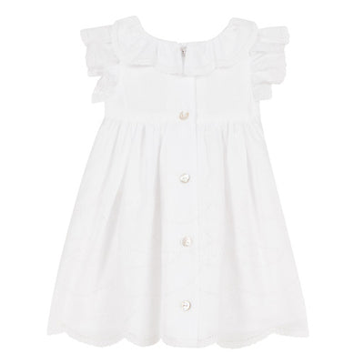 Robe Tartine et Chocolat blanche voile brodé 6 mois