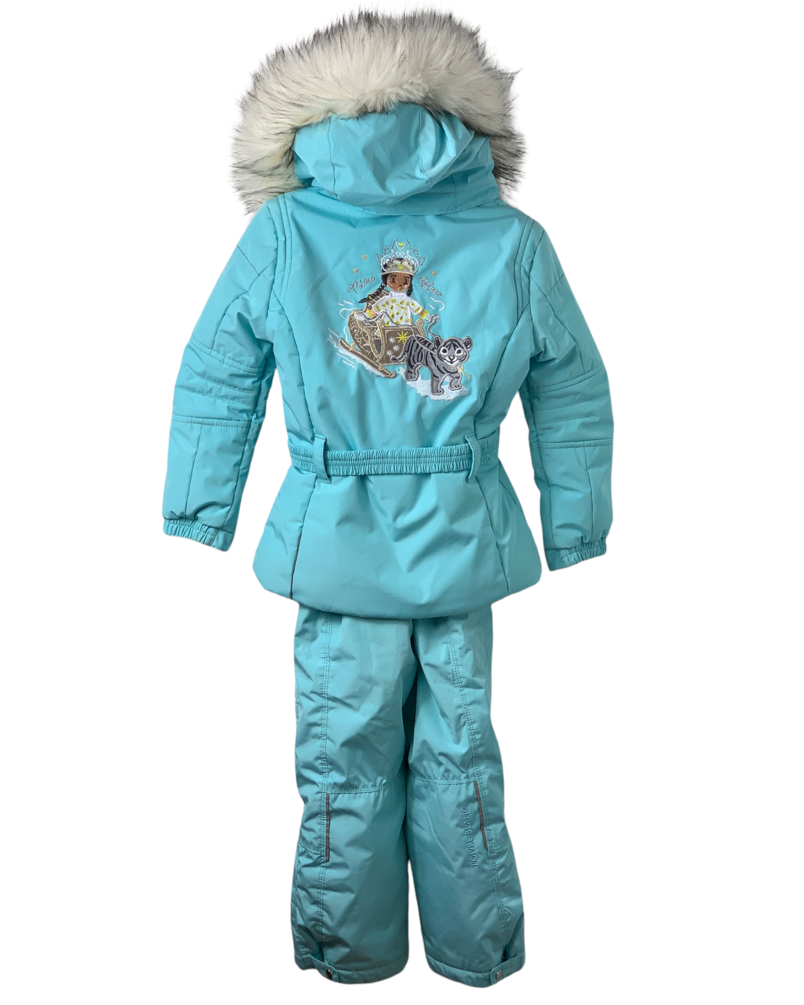 Ensemble ski Poivre Blanc bleu ciel turquoise 6 ans