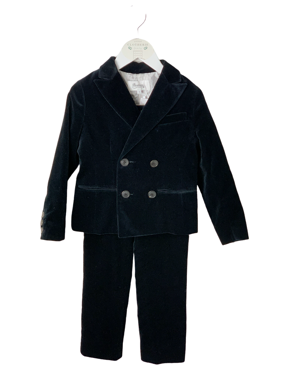Costume Bonpoint velours noir 6 ans