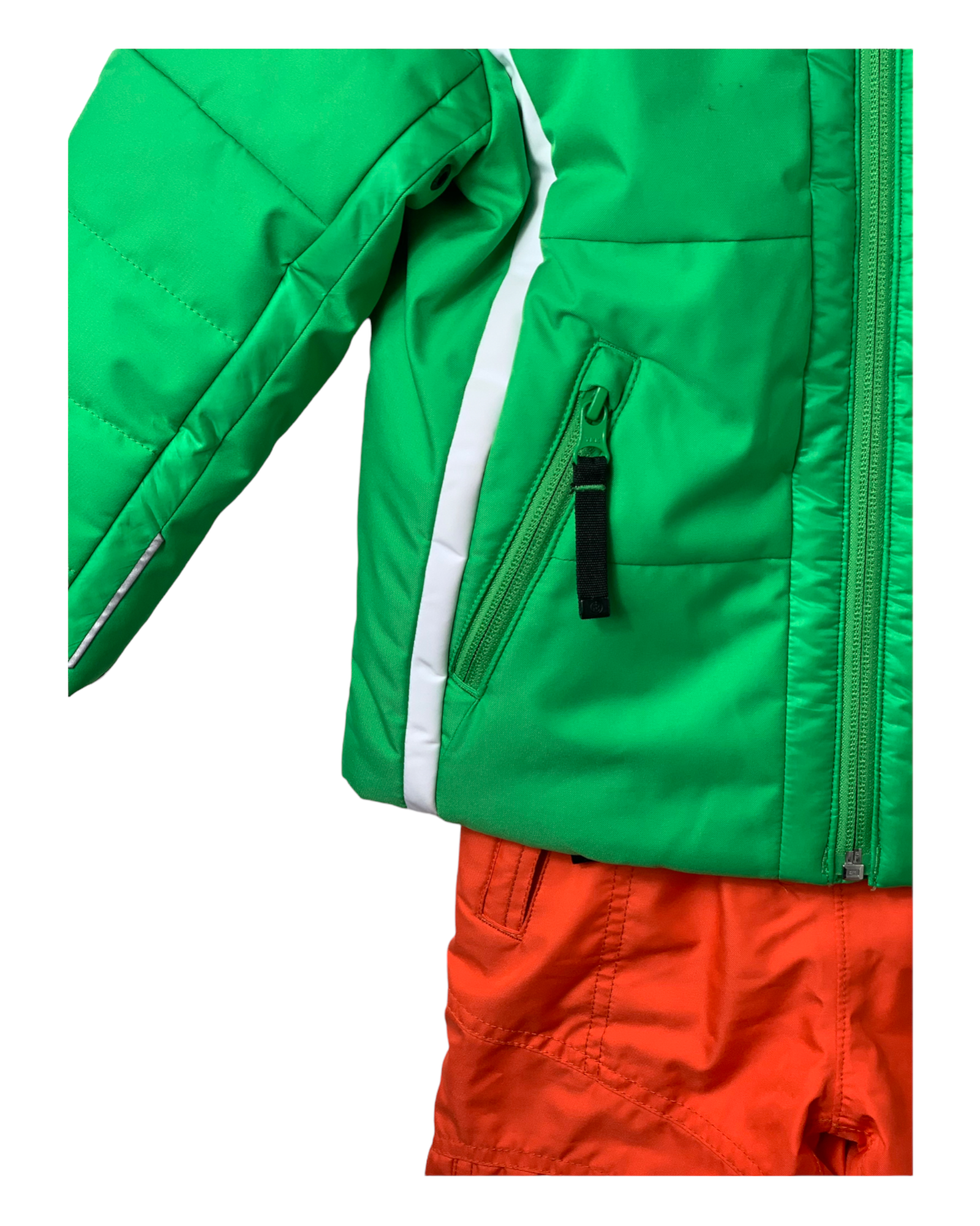 Ensemble ski Poivre Blanc vert/orange 4 ans